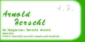 arnold herschl business card